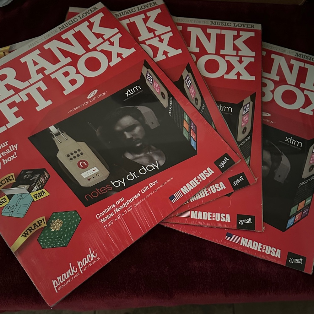 New Prank Gift Boxes For Music Lovers - Four Gift Boxes (11.25” x 9” x 3.25”)